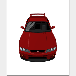 Skyline GTR V Spec R33 - Dark Red Posters and Art